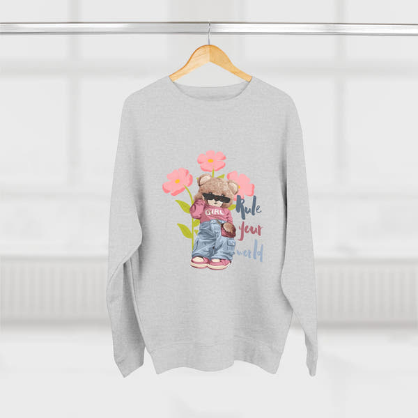 Cute Floral Crewneck Sweatshirt, Graphic Sweatshirt, Casual Outfit, Gift for Her, Spring Fashion, Cozy Wear