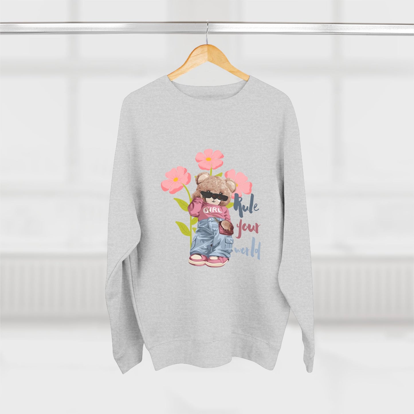 Cute Floral Crewneck Sweatshirt, Graphic Sweatshirt, Casual Outfit, Gift for Her, Spring Fashion, Cozy Wear