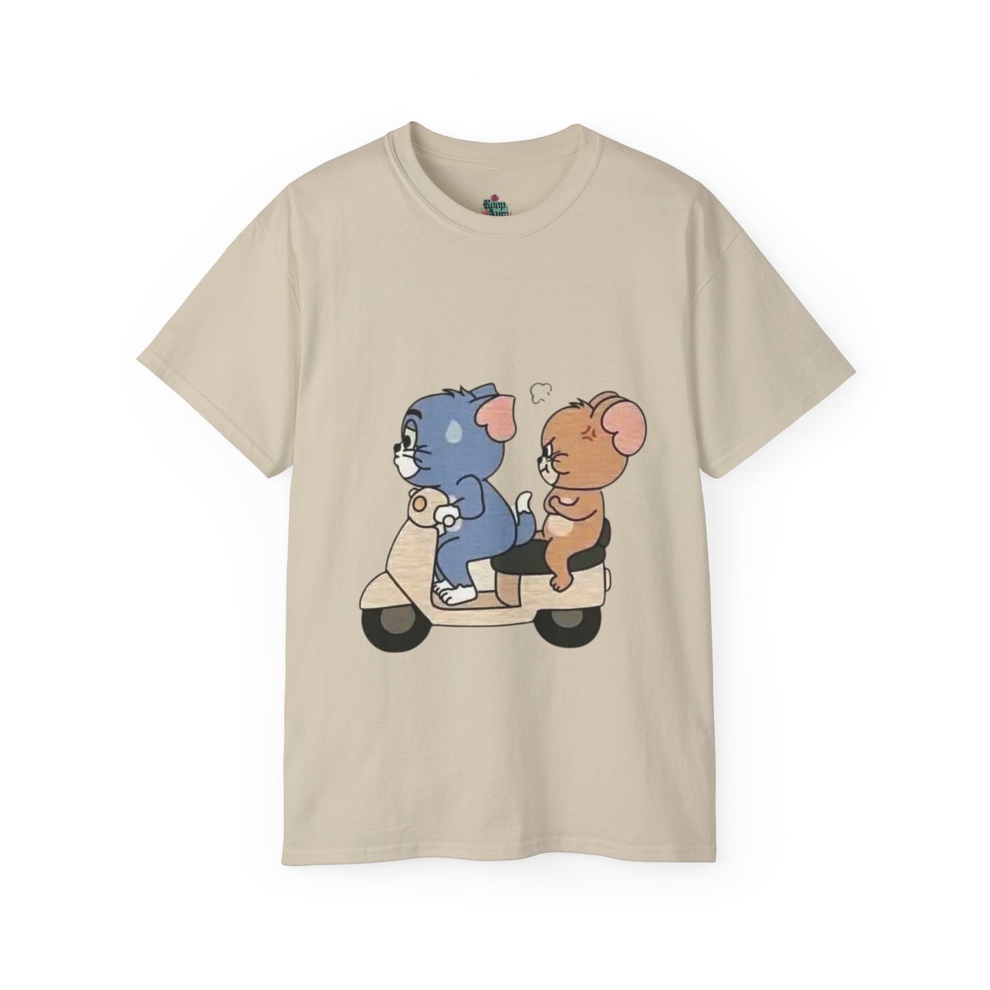 Cute Animal Scooter Tee, Unisex Cotton T-Shirt, Cartoon Graphic Tee, Gift for Animal Lovers, Fun Casualwear for All Occasions