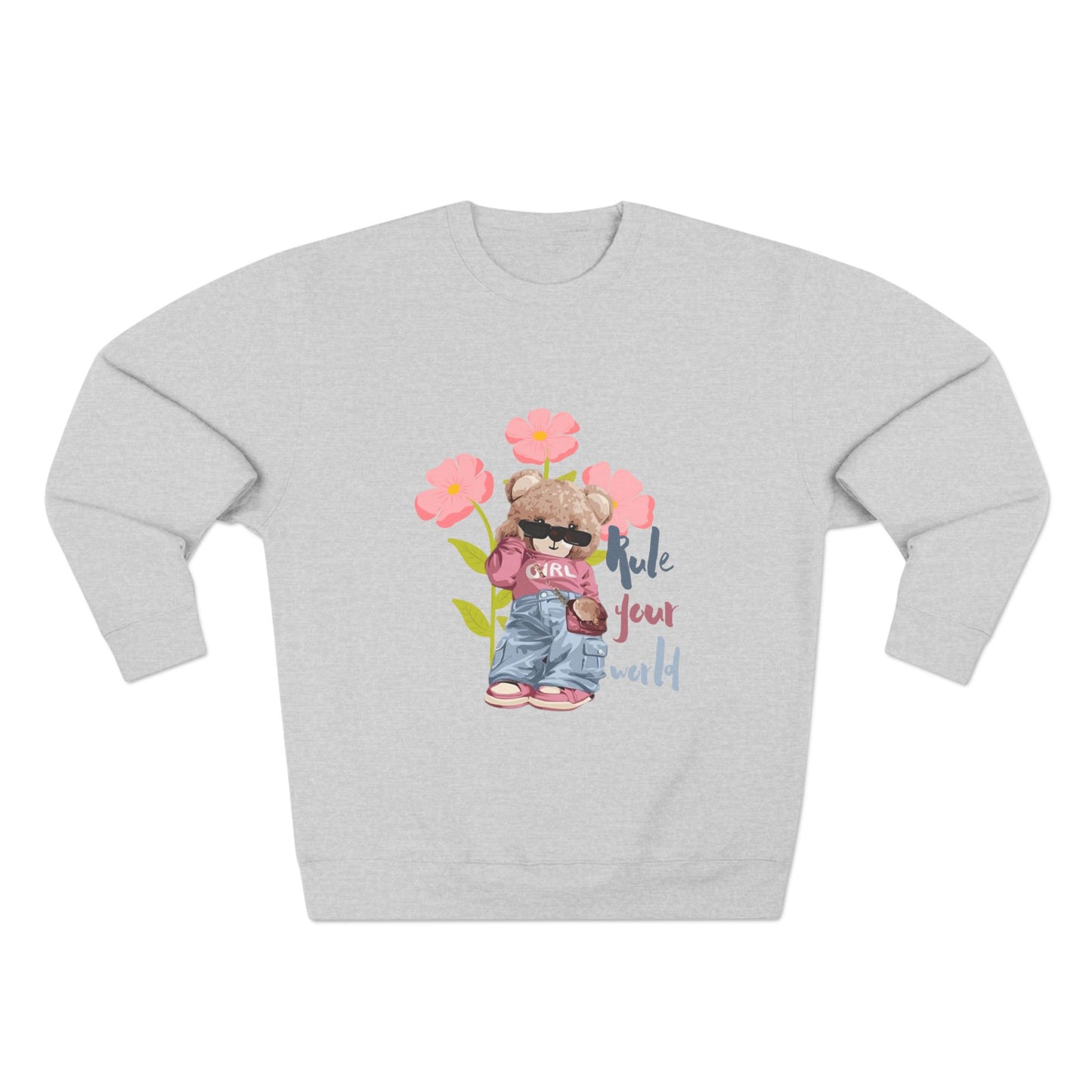 Cute Floral Crewneck Sweatshirt, Graphic Sweatshirt, Casual Outfit, Gift for Her, Spring Fashion, Cozy Wear