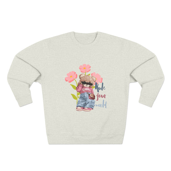 Cute Floral Crewneck Sweatshirt, Graphic Sweatshirt, Casual Outfit, Gift for Her, Spring Fashion, Cozy Wear