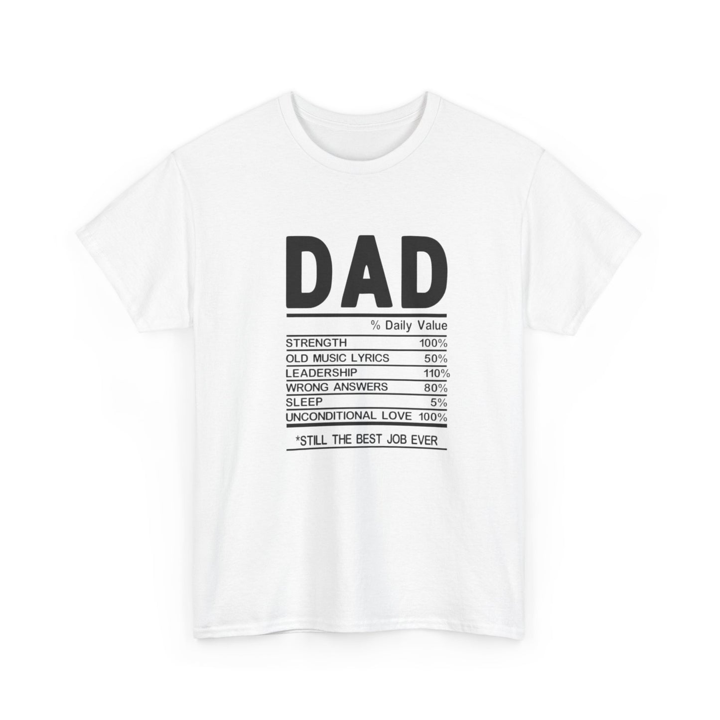 Dad Strength Percentage Tee, Father's Day Gift, Funny Dad Shirt, Unisex Cotton Tee, Relaxed Fit Top, Dad Humor Apparel