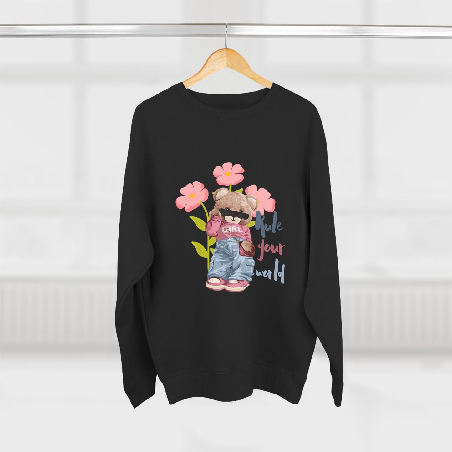 Cute Floral Crewneck Sweatshirt, Graphic Sweatshirt, Casual Outfit, Gift for Her, Spring Fashion, Cozy Wear