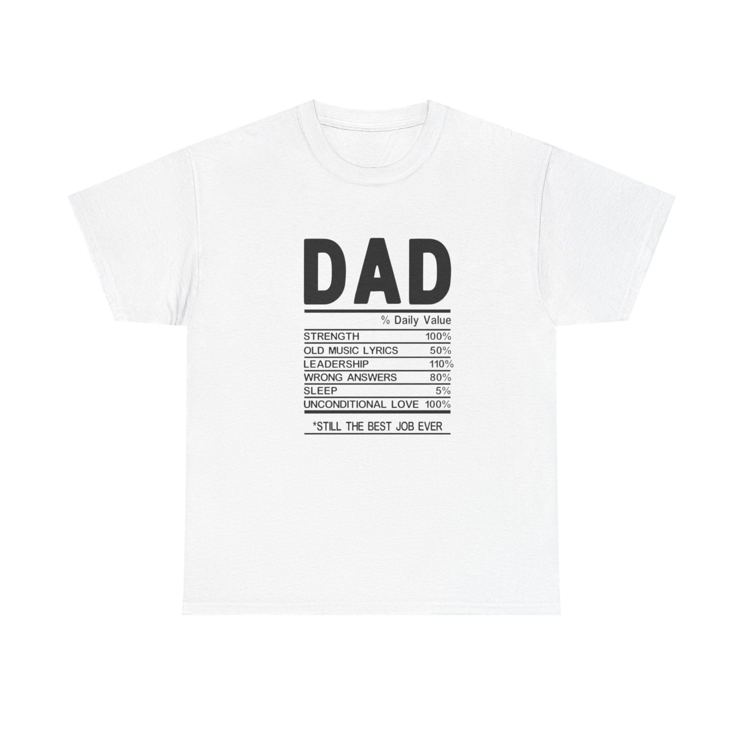 Dad Strength Percentage Tee, Father's Day Gift, Funny Dad Shirt, Unisex Cotton Tee, Relaxed Fit Top, Dad Humor Apparel