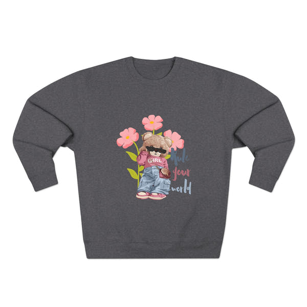 Cute Floral Crewneck Sweatshirt, Graphic Sweatshirt, Casual Outfit, Gift for Her, Spring Fashion, Cozy Wear