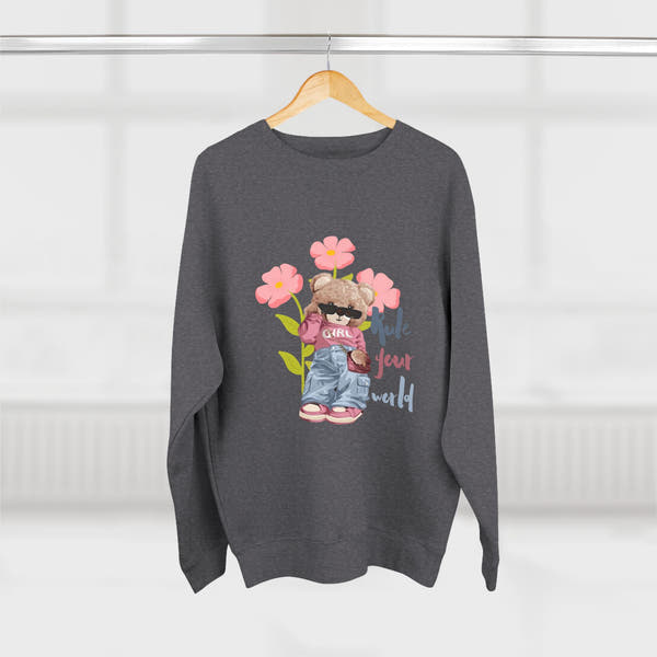 Cute Floral Crewneck Sweatshirt, Graphic Sweatshirt, Casual Outfit, Gift for Her, Spring Fashion, Cozy Wear