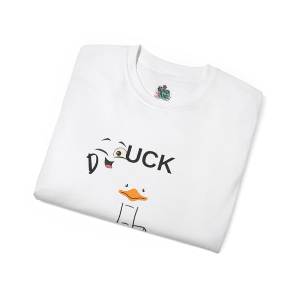 Quirky Duck Graphic Tee, Unisex T-Shirt for Animal Lovers, Funny Gift for Birthdays, Casual Wear, Duck Lovers Apparel