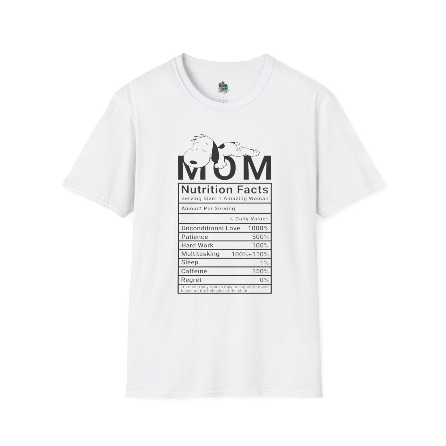 Mom Nutrition Facts T-Shirt, Funny Gift, Mother's Day Tee, Unisex Shirt, Cute Mom Apparel, Parenting Humor, Family Gift