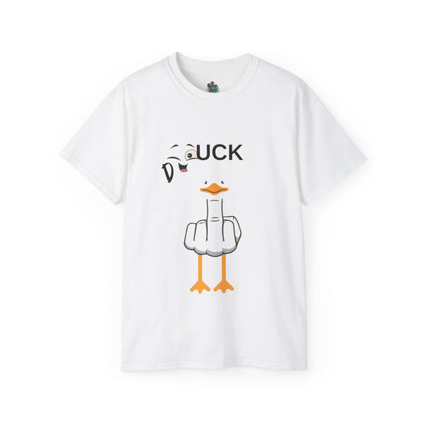 Quirky Duck Graphic Tee, Unisex T-Shirt for Animal Lovers, Funny Gift for Birthdays, Casual Wear, Duck Lovers Apparel