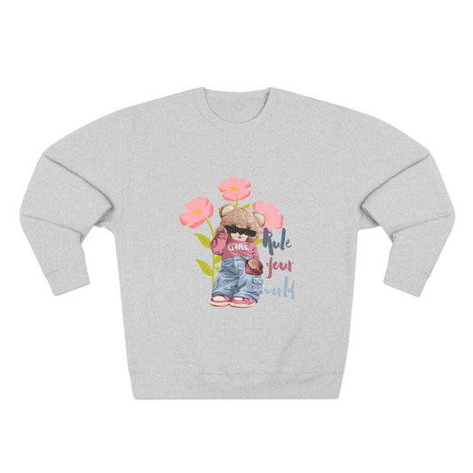 Cute Floral Crewneck Sweatshirt, Graphic Sweatshirt, Casual Outfit, Gift for Her, Spring Fashion, Cozy Wear
