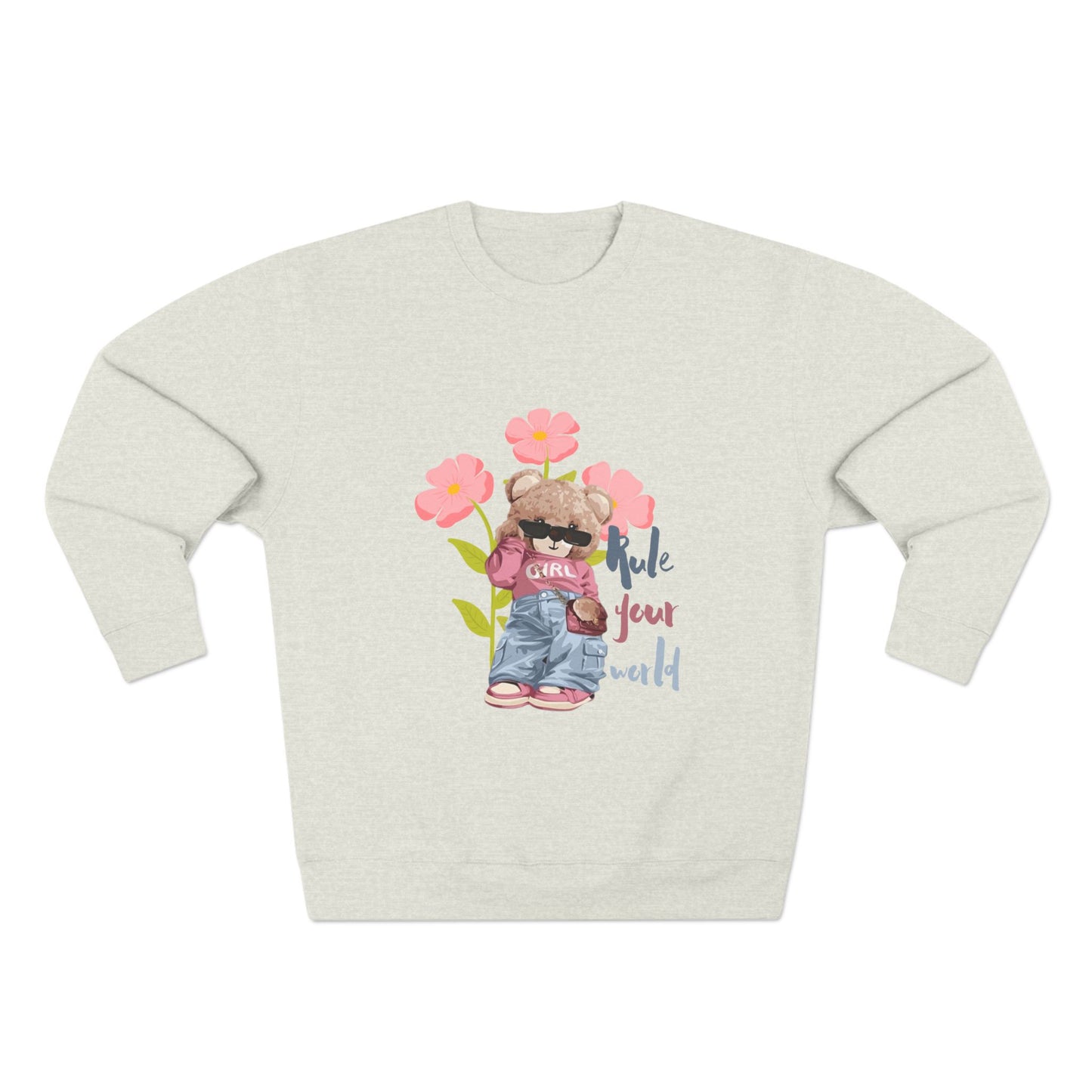 Cute Floral Crewneck Sweatshirt, Graphic Sweatshirt, Casual Outfit, Gift for Her, Spring Fashion, Cozy Wear