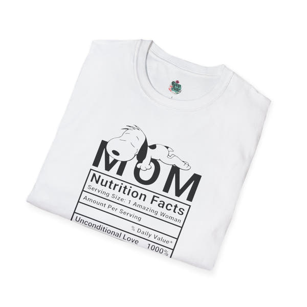 Mom Nutrition Facts T-Shirt, Funny Gift, Mother's Day Tee, Unisex Shirt, Cute Mom Apparel, Parenting Humor, Family Gift