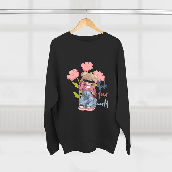 Cute Floral Crewneck Sweatshirt, Graphic Sweatshirt, Casual Outfit, Gift for Her, Spring Fashion, Cozy Wear