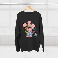 Cute Floral Crewneck Sweatshirt, Graphic Sweatshirt, Casual Outfit, Gift for Her, Spring Fashion, Cozy Wear