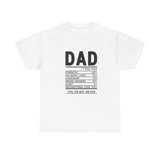 Dad Strength Percentage Tee, Father's Day Gift, Funny Dad Shirt, Unisex Cotton Tee, Relaxed Fit Top, Dad Humor Apparel