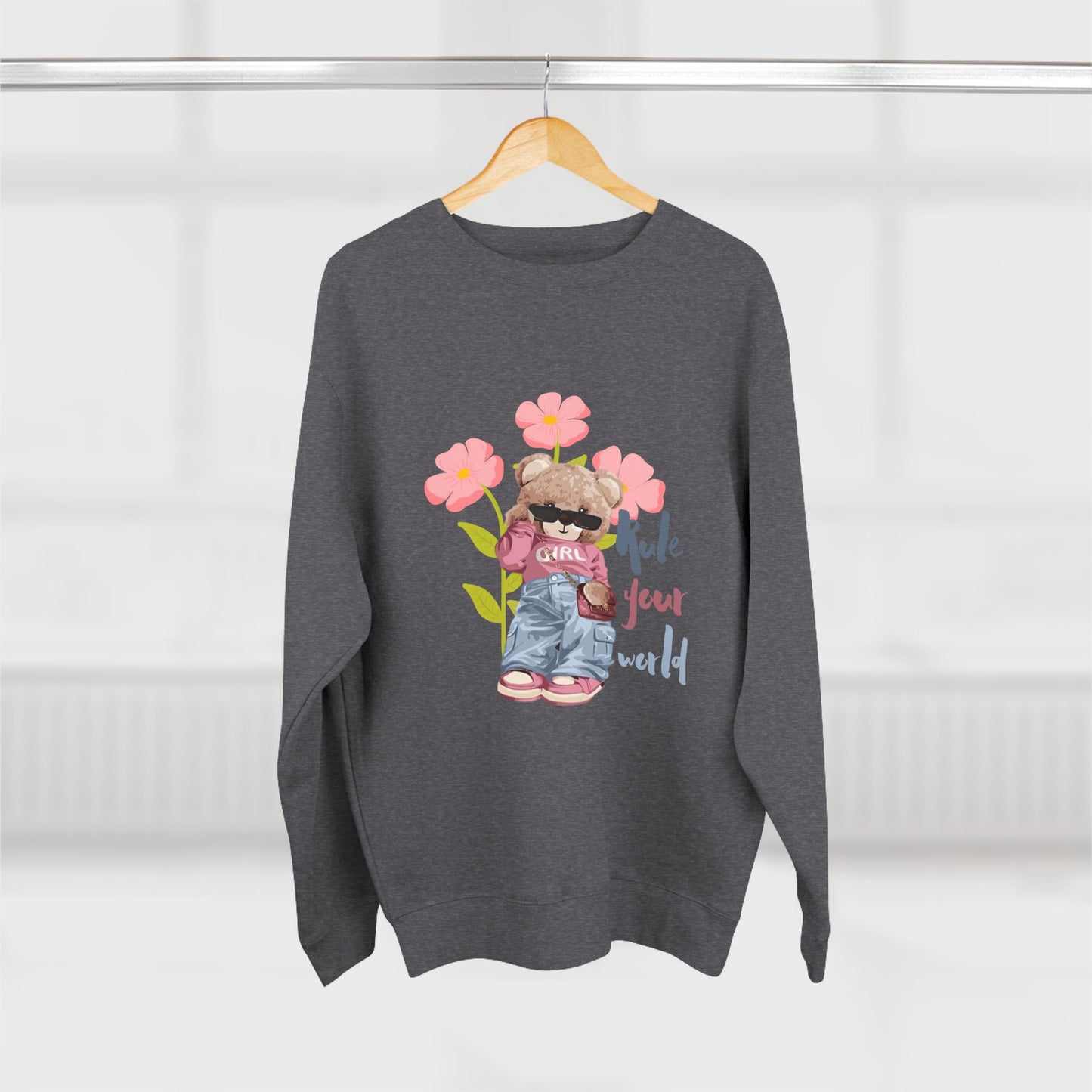 Cute Floral Crewneck Sweatshirt, Graphic Sweatshirt, Casual Outfit, Gift for Her, Spring Fashion, Cozy Wear