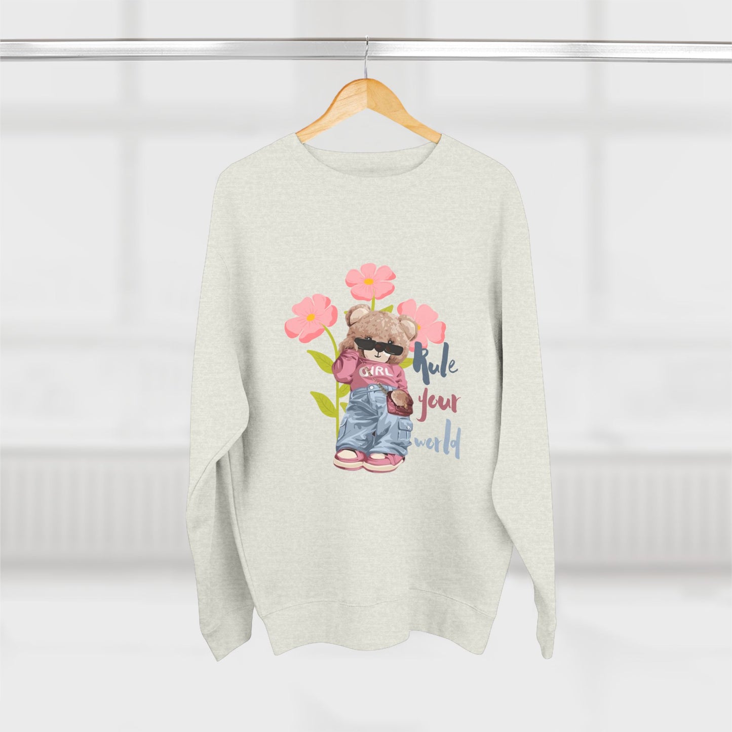 Cute Floral Crewneck Sweatshirt, Graphic Sweatshirt, Casual Outfit, Gift for Her, Spring Fashion, Cozy Wear
